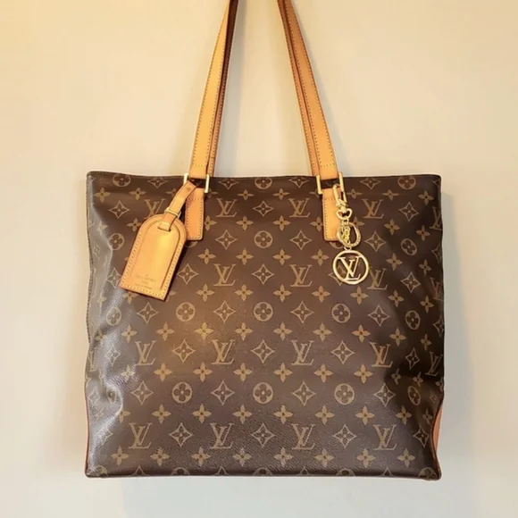 Authentic LOUIS VUITTON Monogram Cabas Mezzo Tote Shoulder Bag - Picture 1 of 14